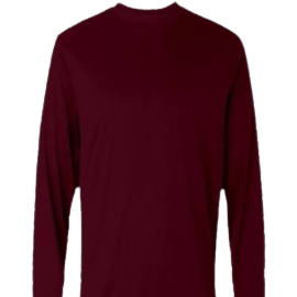 Gym Shirt Long Sleeve (Burgundy) – Maple Grove School