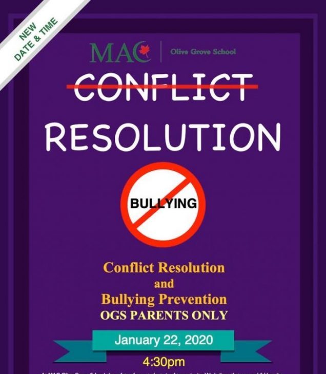 Conflict Resolution and Bullying Prevention Seminar