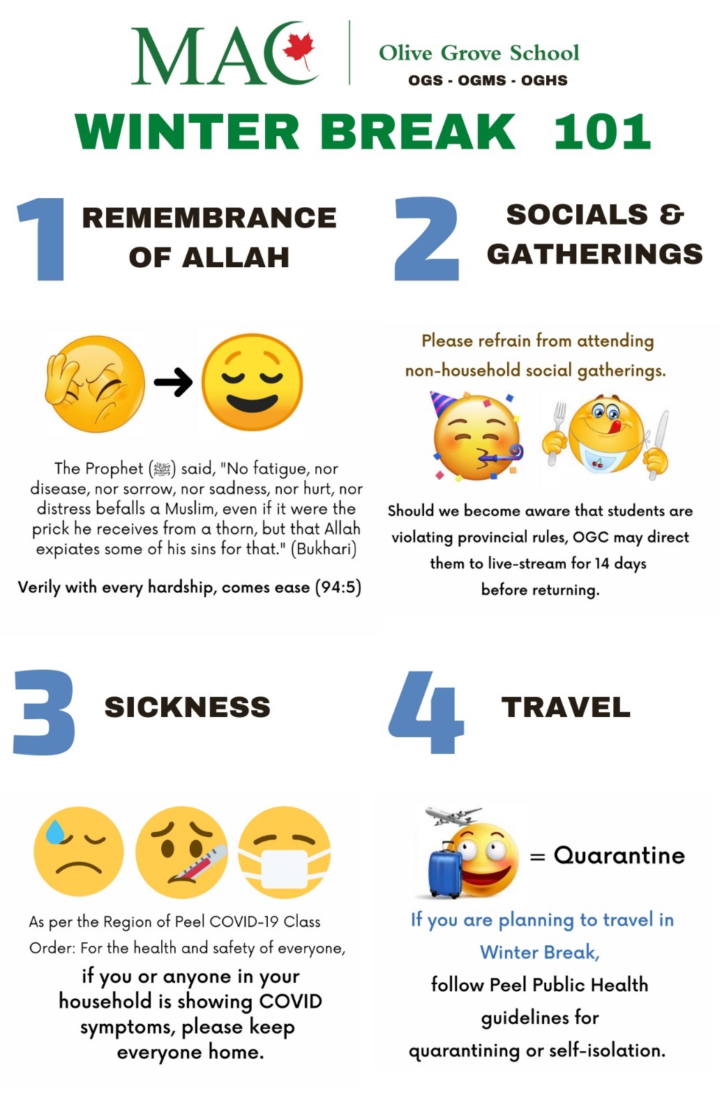 Have a Safe & Healthy Winter Break Olive Grove School