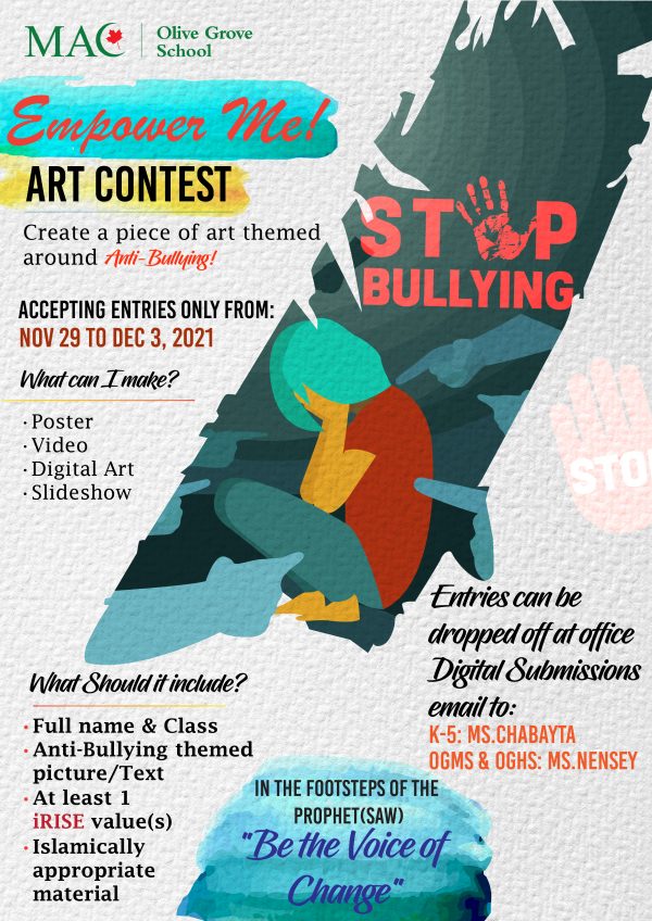 MAC OGS Anti-Bullying Poster Competition – Olive Grove School