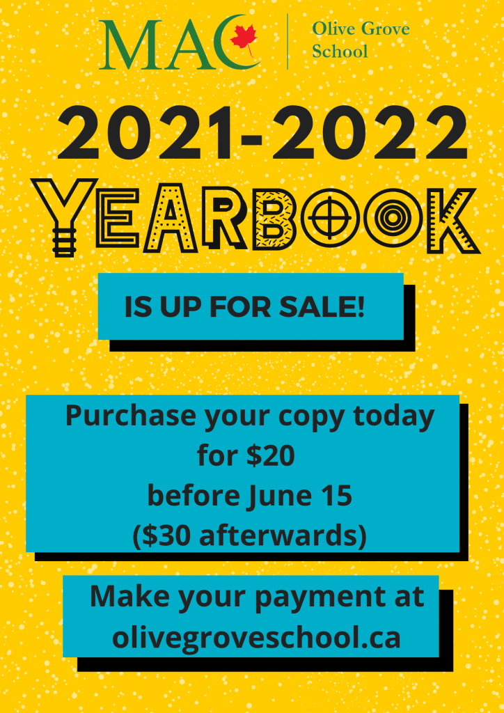 Yearbook 2021-2022 on sale!